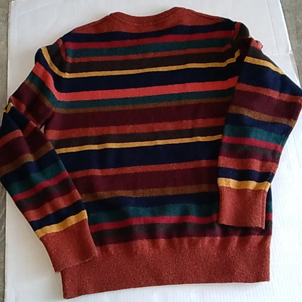 Gap men's orange stripes wool blend sweater size Medium - Picture 6 of 6